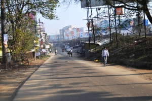 Une route en périphérie de Ranchi